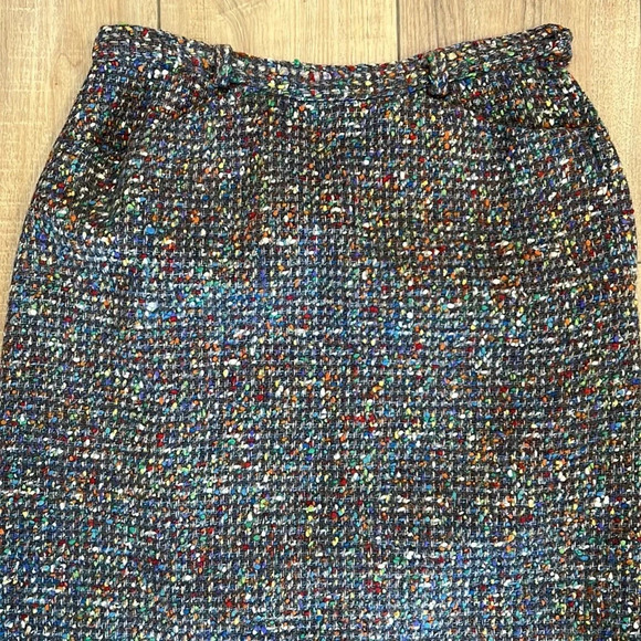 Century of Boston - wool/tweed rainbow a-line skirt - Picture 2 of 10